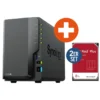 Synology Diskstation DS224+ NAS System 2-Bay inkl. 2x 8 TB WD Red Plus WD80EFPX