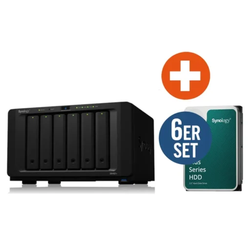 Synology DS1621+ NAS System 6-Bay 96TB inkl 6x 12 TB Synology HDD HAT3310-16T