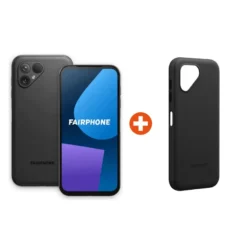 Fairphone 5 5G Dual-SIM 8GB/256GB matt black Android 13.0 Smartphone + Protective Soft Case